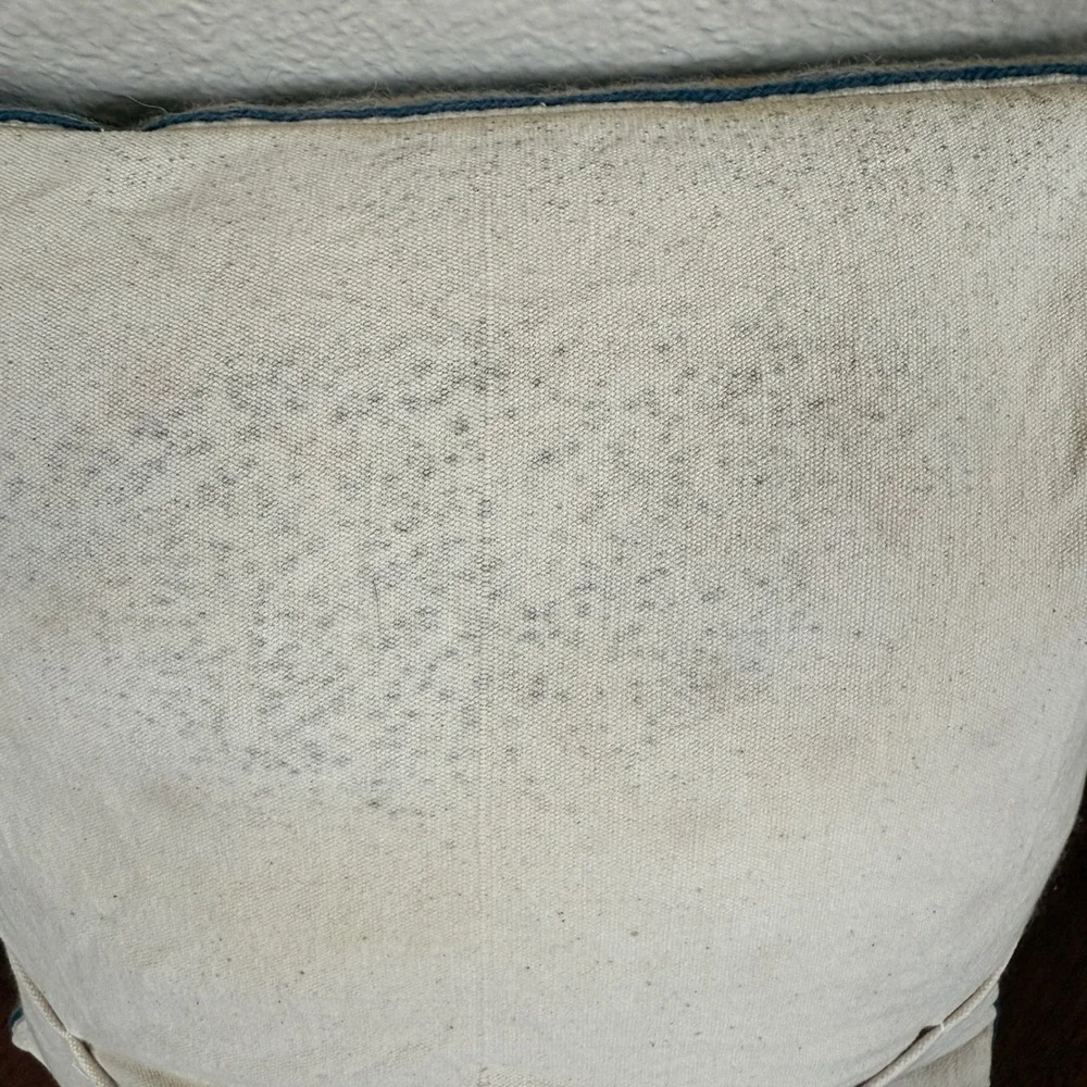 Restoration Hardware Wool‎ Crewel Dolphin Pillow 14x16 Coastal Ocean Fish Decor